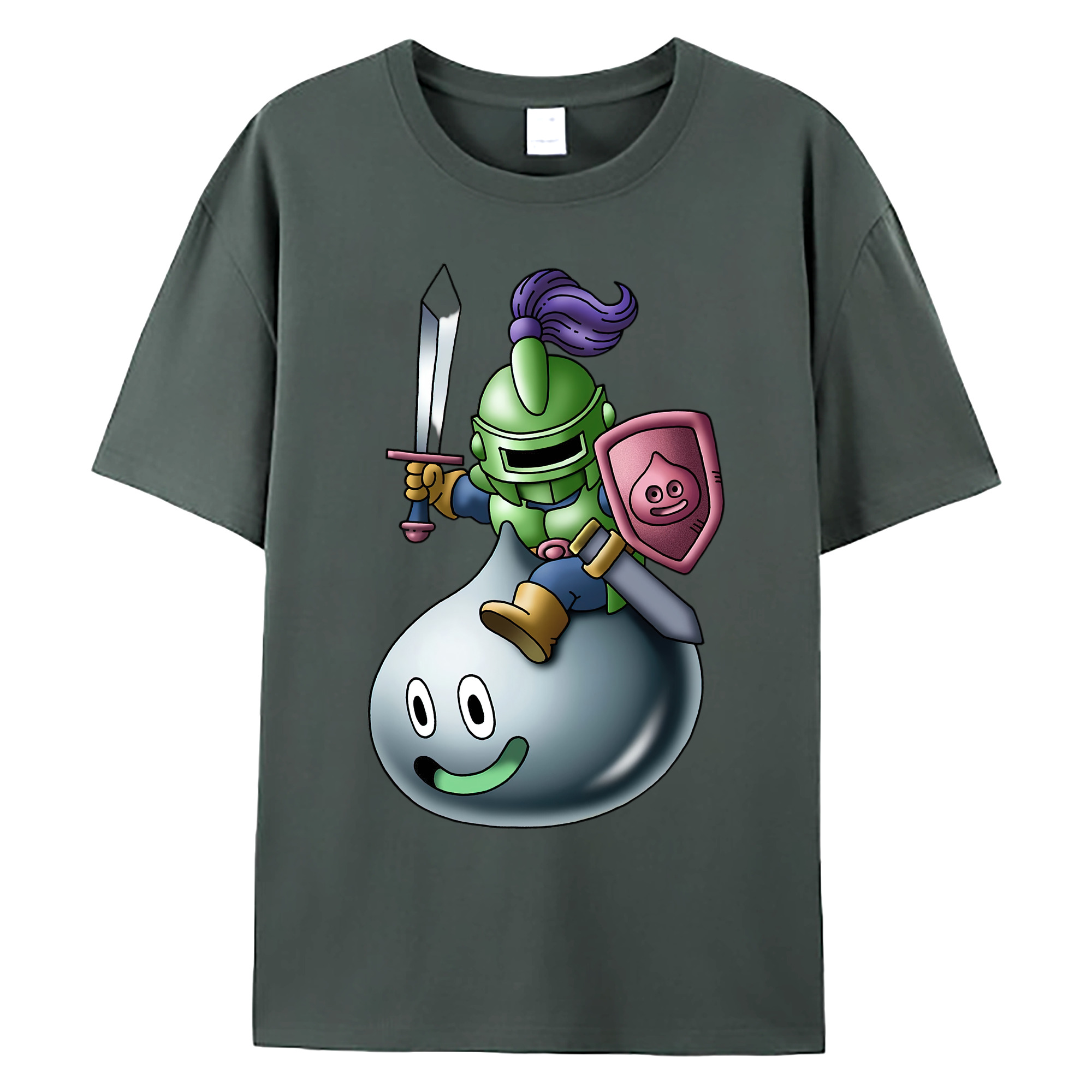 （画像用） ドラゴンクエスト Doragon Kuesuto Dragon Quest 綿100％ メンズ半袖Tシャツ｜肌触りやわらか＆通気性
